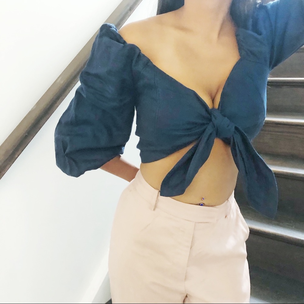 Mango off shoulder wrap top #tropical